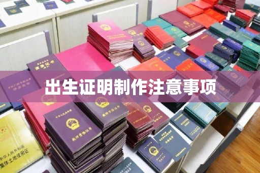 凉山出生证明制作注意事项