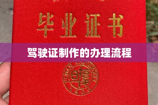 凉山驾驶证制作的办理流程