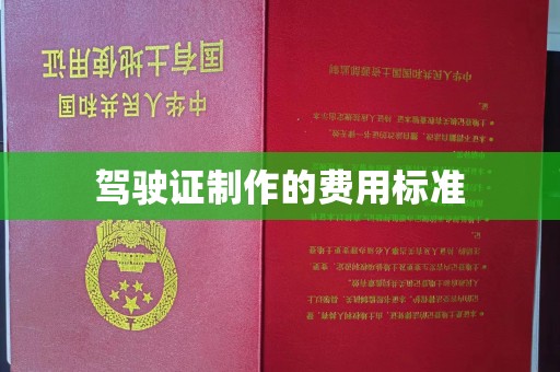 凉山驾驶证制作的费用标准