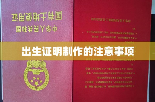 凉山出生证明制作的注意事项