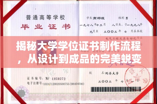 凉山揭秘大学学位证书制作流程，从设计到成品的完美蜕变